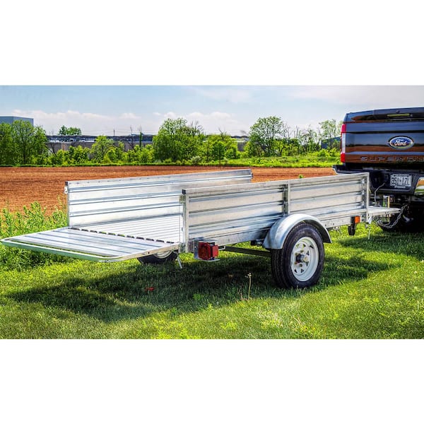 1639 lbs. Payload Capacity 4.5 ft. x 7.5 ft. Galvanized Steel Utility Trailer Kit with Bed Tilt and Collapsing Ends