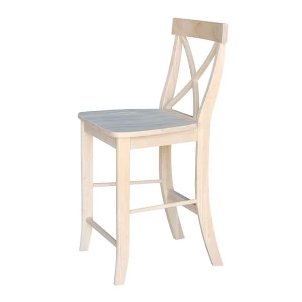 24 in. Unfinished Wood Bar Stool