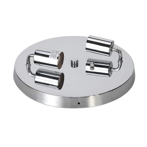 12 in. 2-Light Chrome Crystal Flush Mount