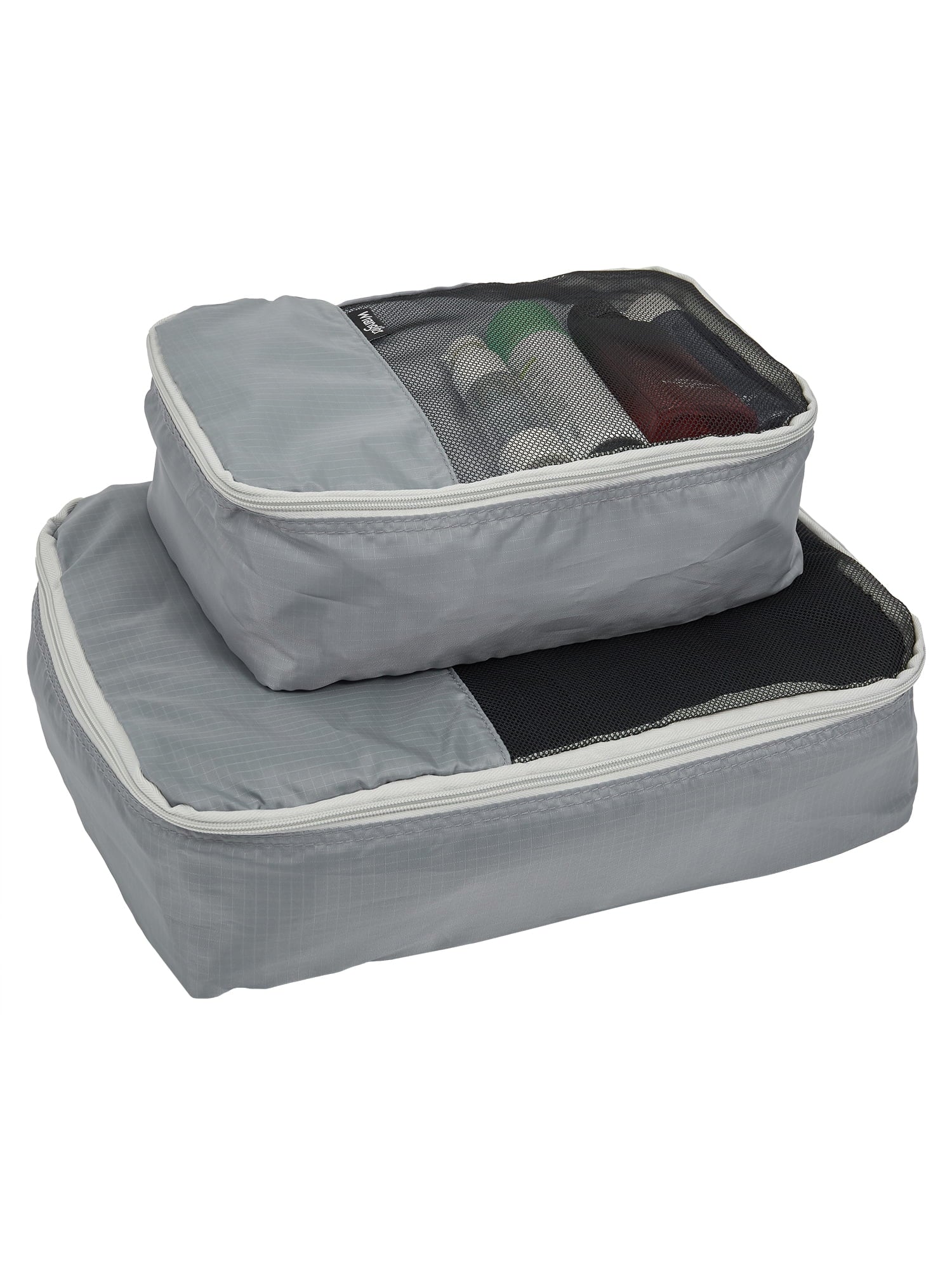 Wrangler 4 Piece Rolling Hardside Luggage Set, Sharkskin