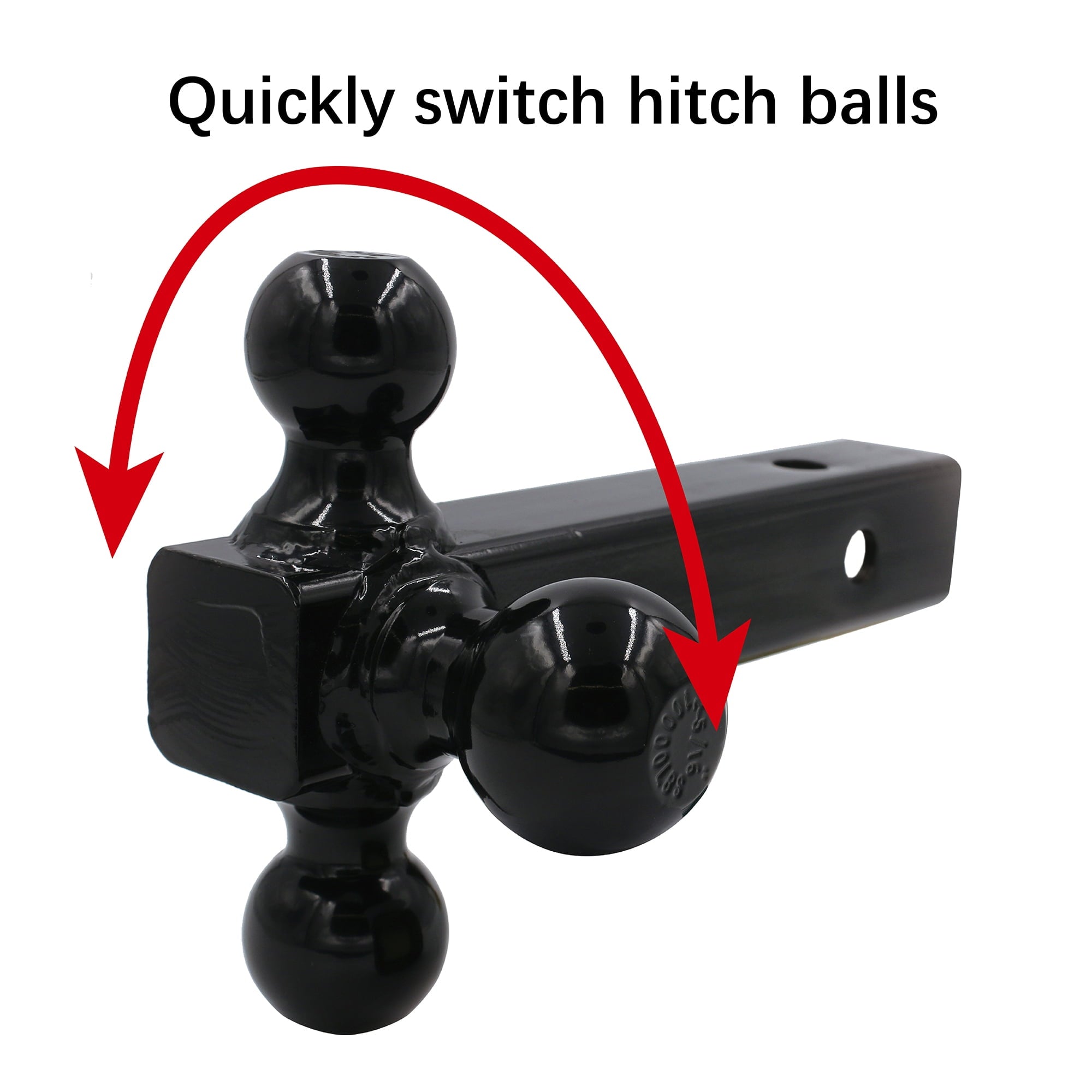 Hyper Tough Automotive Vehicle Hitch Triple Ball Mount, Class III and IV Towing, Black