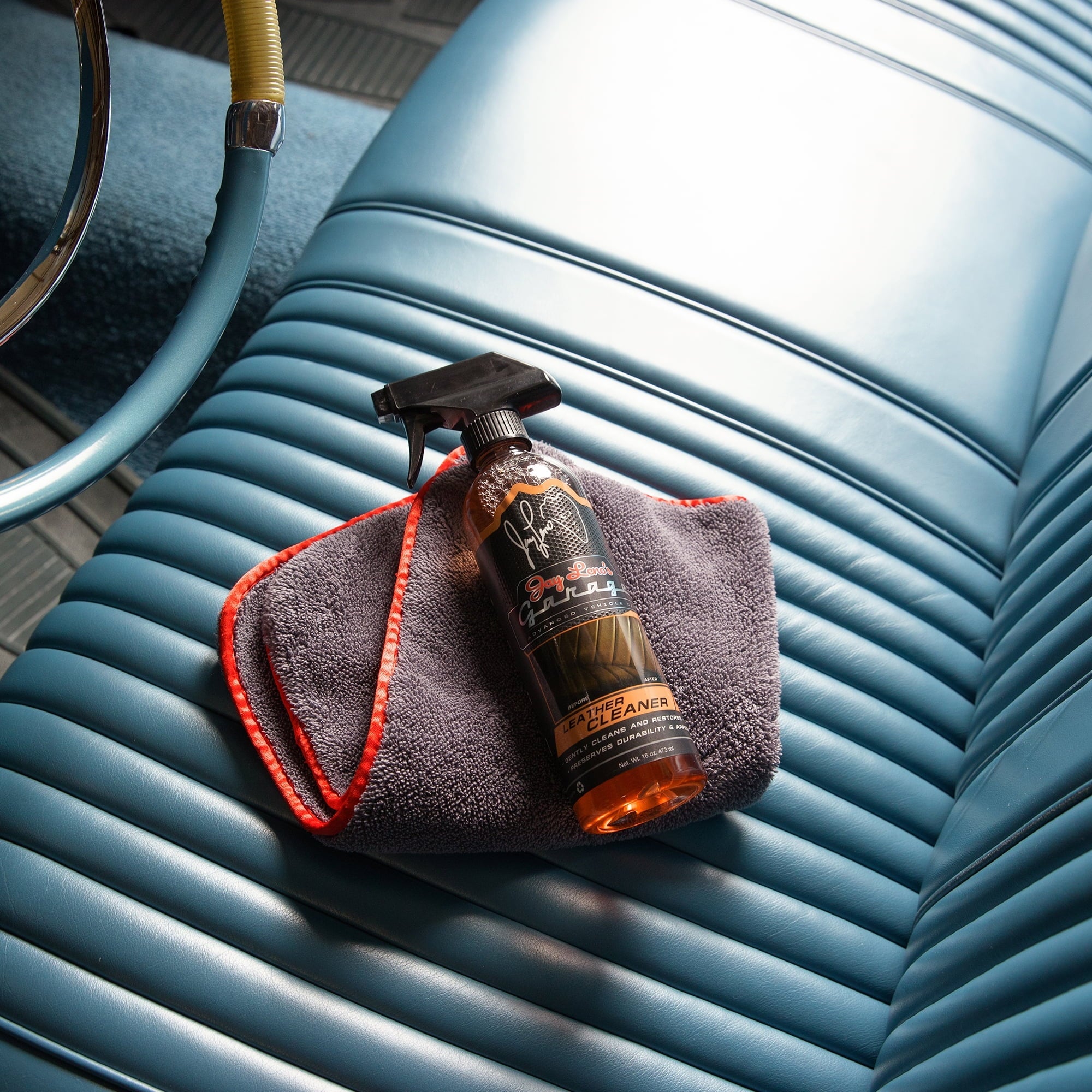 Jay Leno's Garage Leather Cleaner (16 oz) - Clean & Protects Car Leather Surfaces
