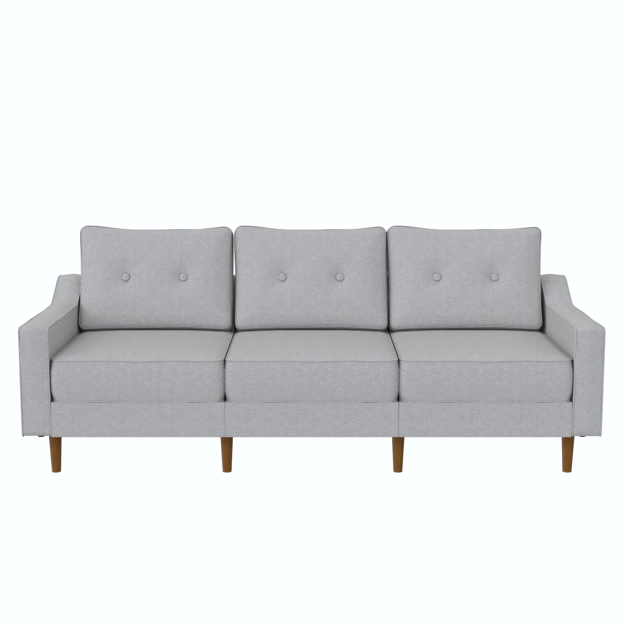 DHP Zion Modular 3-Seater Sofa, Gray Linen