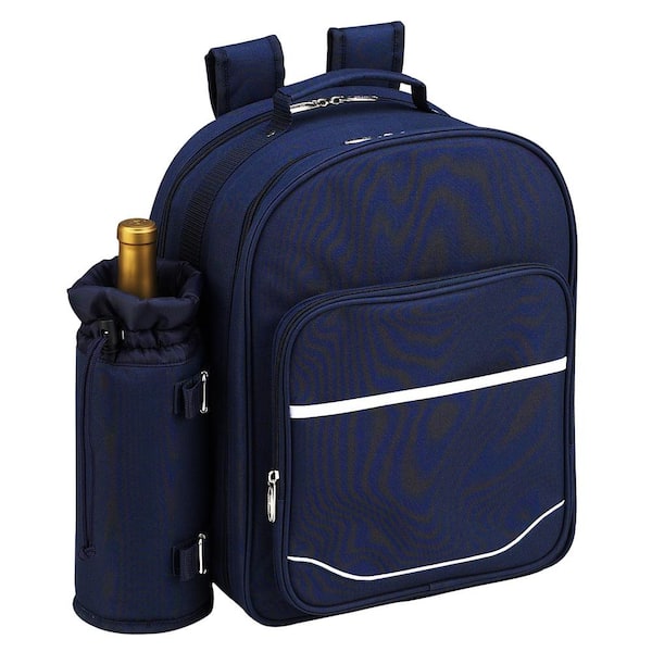 Deluxe Equipped 2-Person Picnic Backpack in Bold Navy