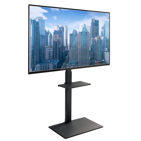 mount-it! Height Adjustable TV Stand with Shelf for 23 in. and to 55 in.