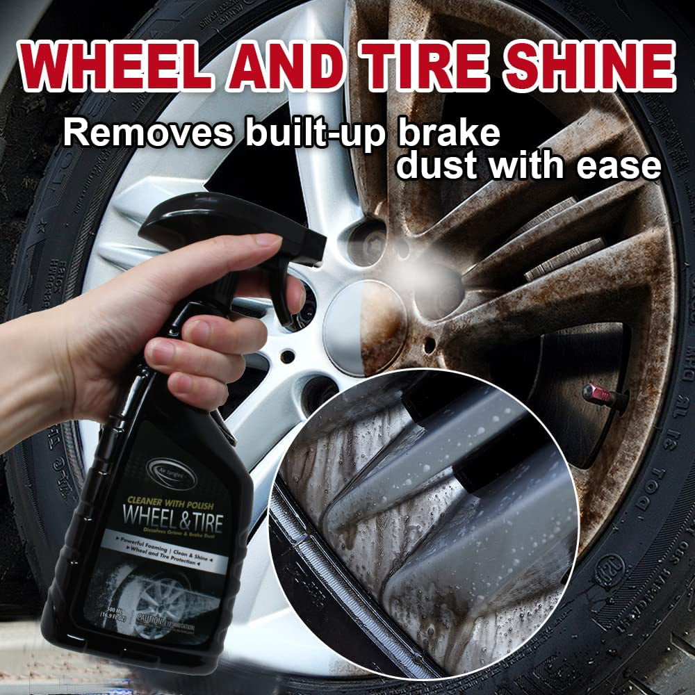 Air Jungles Car Wheel & Tire Cleaner 16.9 Oz, Brake Buster Wheel Cleaner, Aluminum and Chrome Wheel Cleaner, Acid-Free Wheel Cleaner Safe on All Wheel & Rim Finishes
