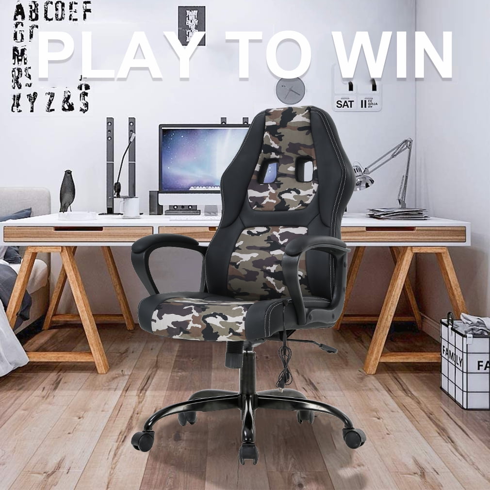 BestOffice Adjustable & Ergonomic Swivel Gaming Chair, Camo
