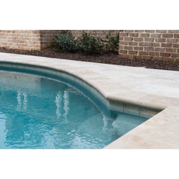 Tuscany Beige 2 in. x 16 in. x 24 in. Travertine Pool Coping (2.67 sq. ft.)