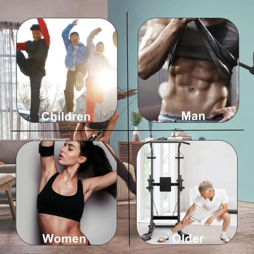 Power Tower Dip Station Pull Up Bar Exercise Tower Adjustable Pull Up Station