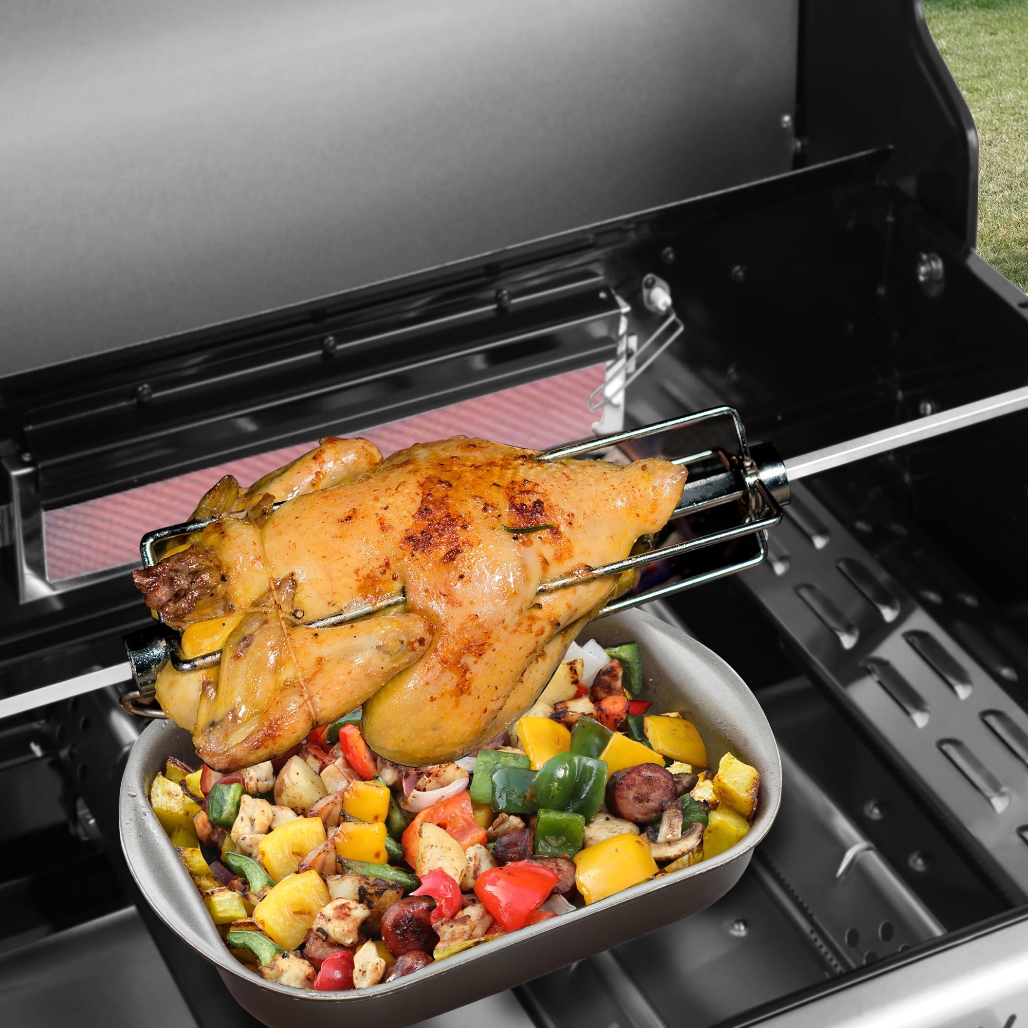 Royal Gourmet GA5403R 5-Burner BBQ Cabinet Style Gas Grill with Rotisserie Kit, Rear Burner, Sear Burner and Side Burner