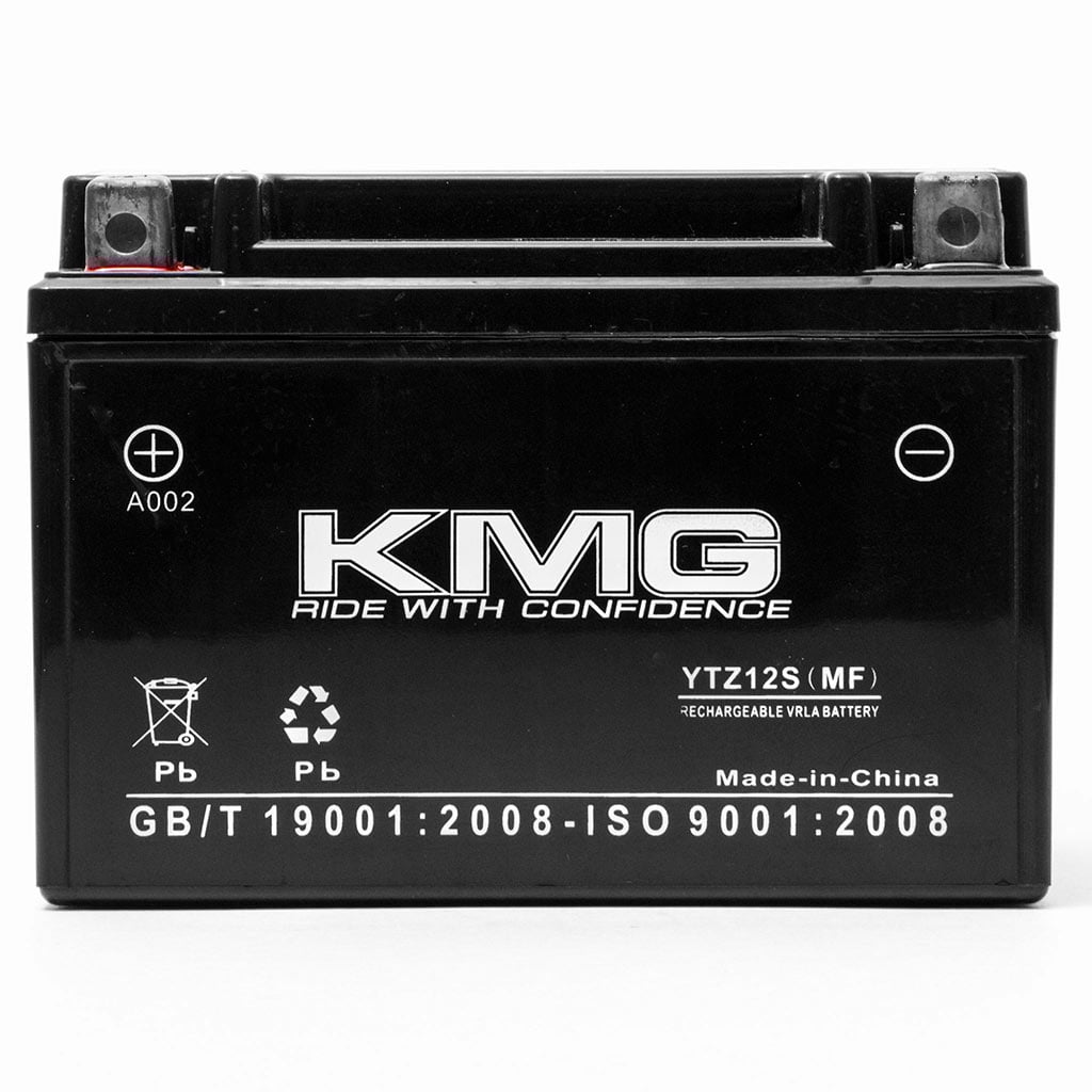 KMG 12V Battery Compatible with Honda VT750C, CA, C2 2004-2008 Replacement Battery YTZ12S Sealed Maintenance Free Battery High Performance 12V SMF Replacement Powersport Battery