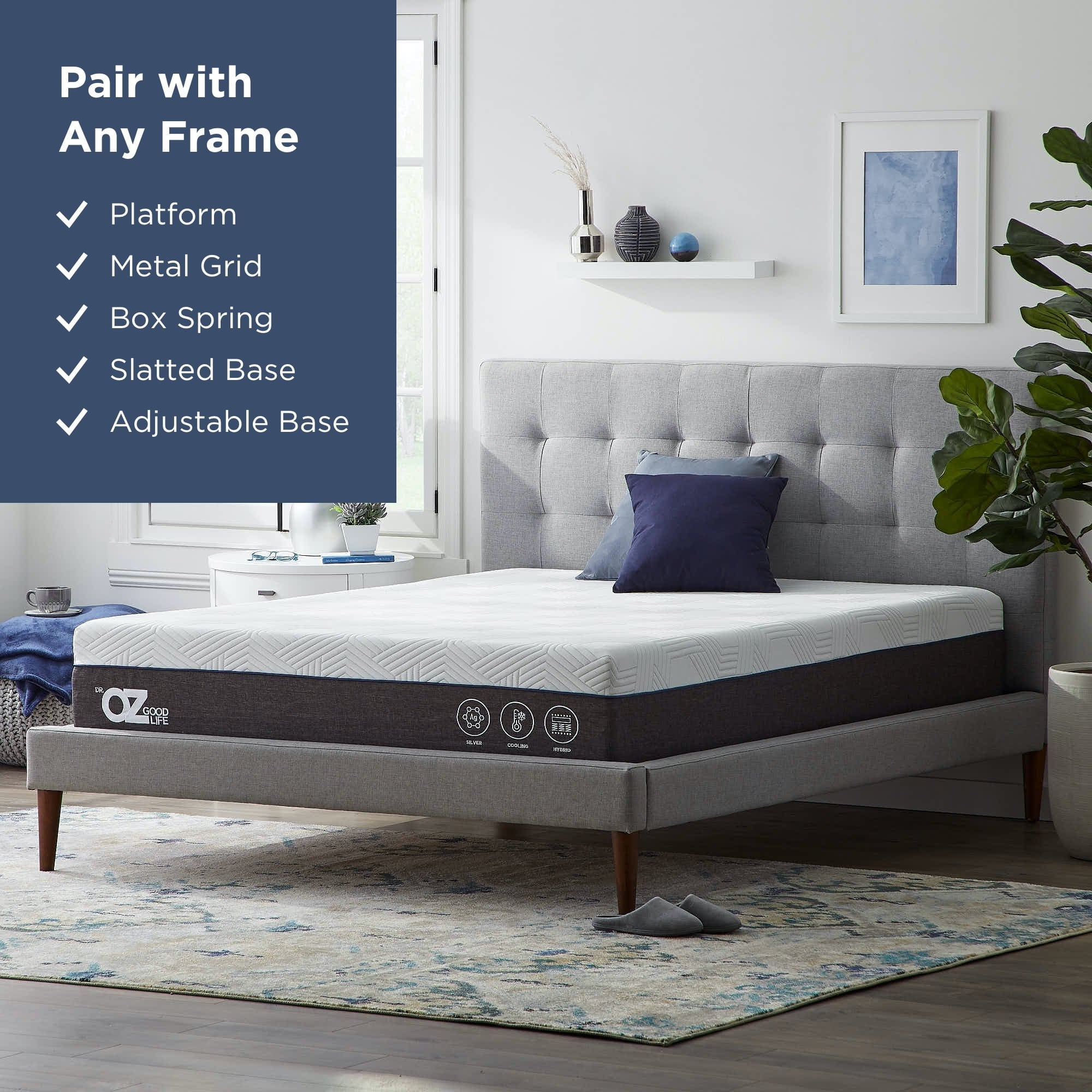 Dr. Oz Good Life Hybrid Gel Foam and Spring Mattress Pro, Twin XL