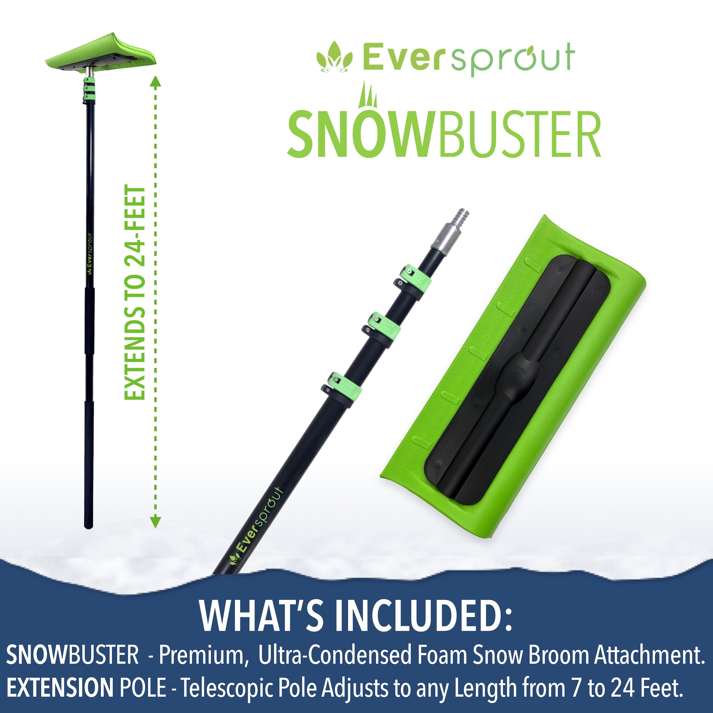 EVERSPROUT Never-Scratch SnowBuster 7-to-24 Foot