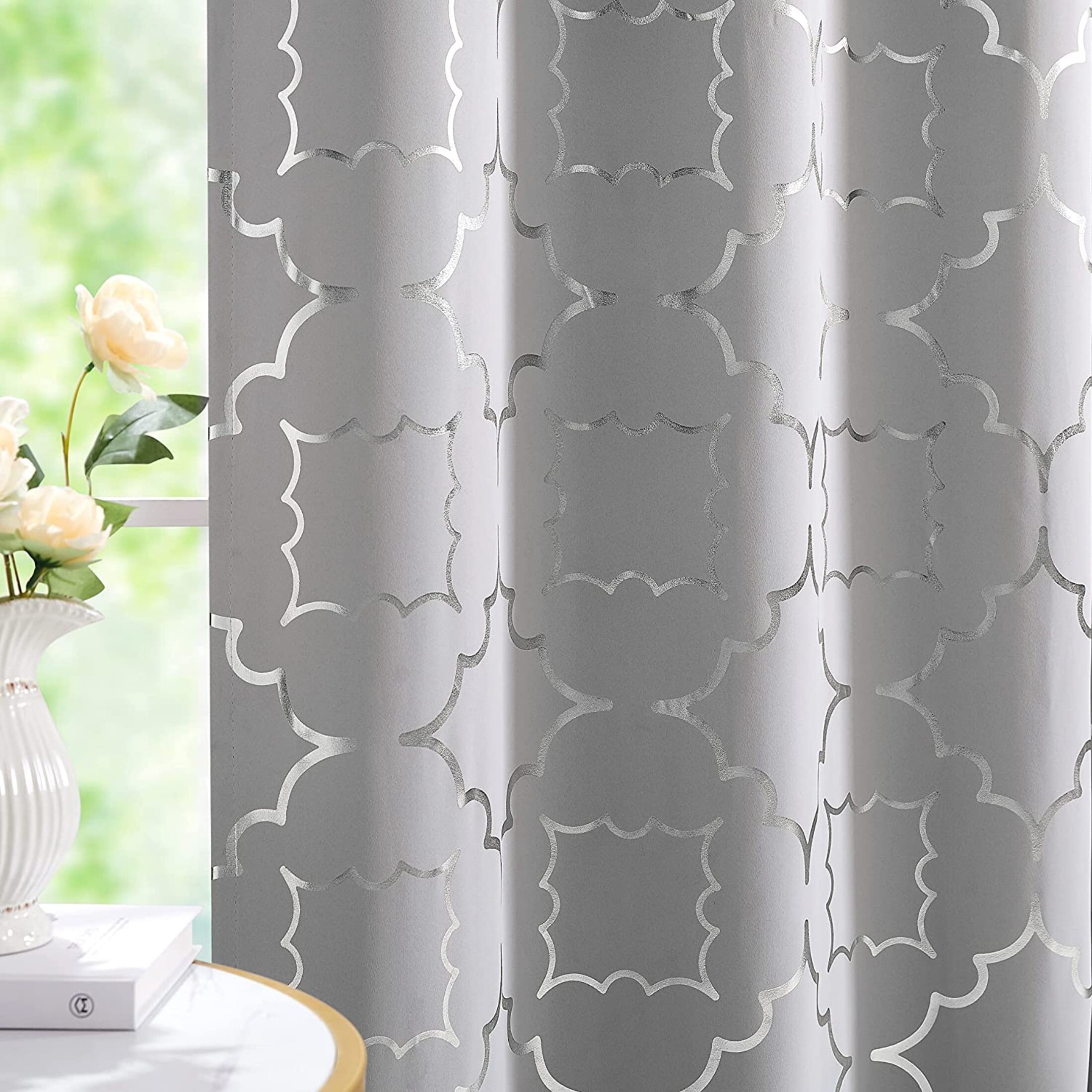 Junvictex Blackout Silver-Grey Curtain for Bedroom 52
