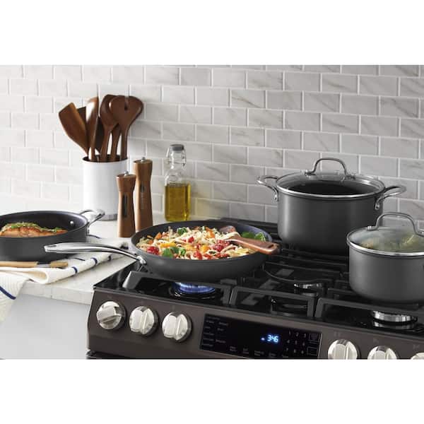 Professional 13-Piece Aluminum Hard Anodized Diamond and Mineral Coating Nonstick Premium Cookware Set