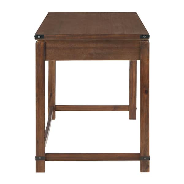 Baton Rouge 48 in. Work Smart Sit-to-Stand Lift Desk in Brushed Walnut Finish