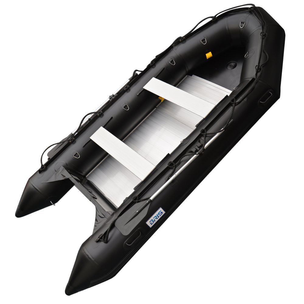 BRIS 12.5Ft Inflatable Boat Inflatable Fishing Rescue Dive Boat Dinghy Raft Pontoon Boat