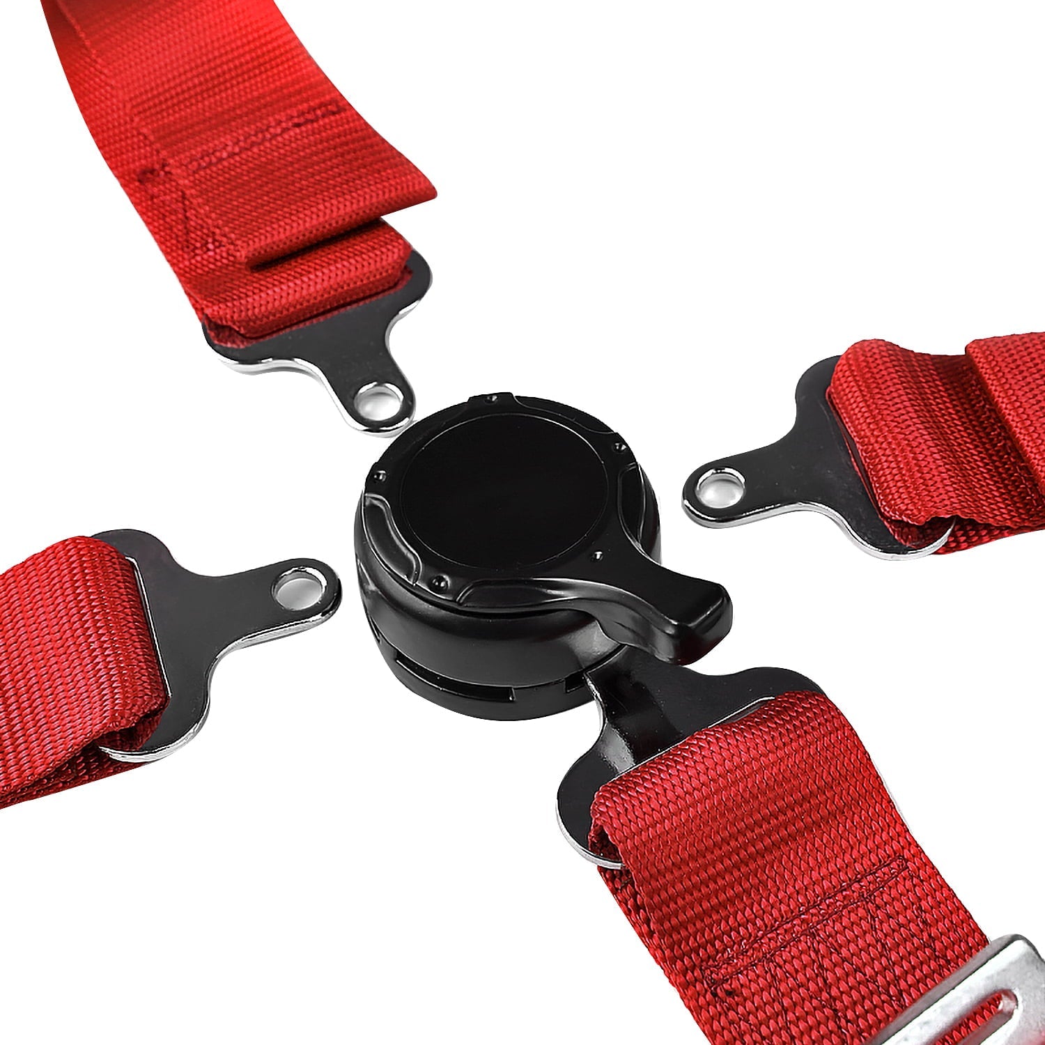 Spec-D Tuning 5-Point Red Nylon Straps Racing Harness W/ Link Safety SFI 16.1 Seat Belt 1PC Fits select: 1997-2012 CHEVROLET TAHOE, 2005-2012 CHEVROLET EQUINOX