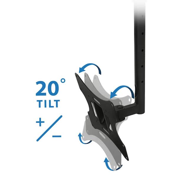 23 in. - 42 in. Full Motion TV Ceiling Mount with 20-Degree Tilt, 66 lbs. Load Capacity