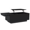 Hommpa LED Lift Top Coffee Table with Charging Station High Gloss Rectangle Center Tea Desk Black Hidden Storage Rising Dining Cocktail Tables Living Room