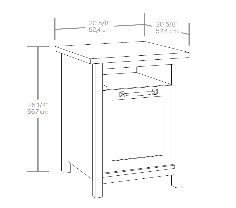 Better Homes & Gardens Modern Farmhouse USB Nightstand, Rustic Gray