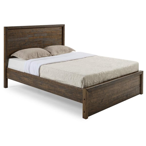 Monterrey Provincial Brown Solid Wood Frame King Size Panel Bed
