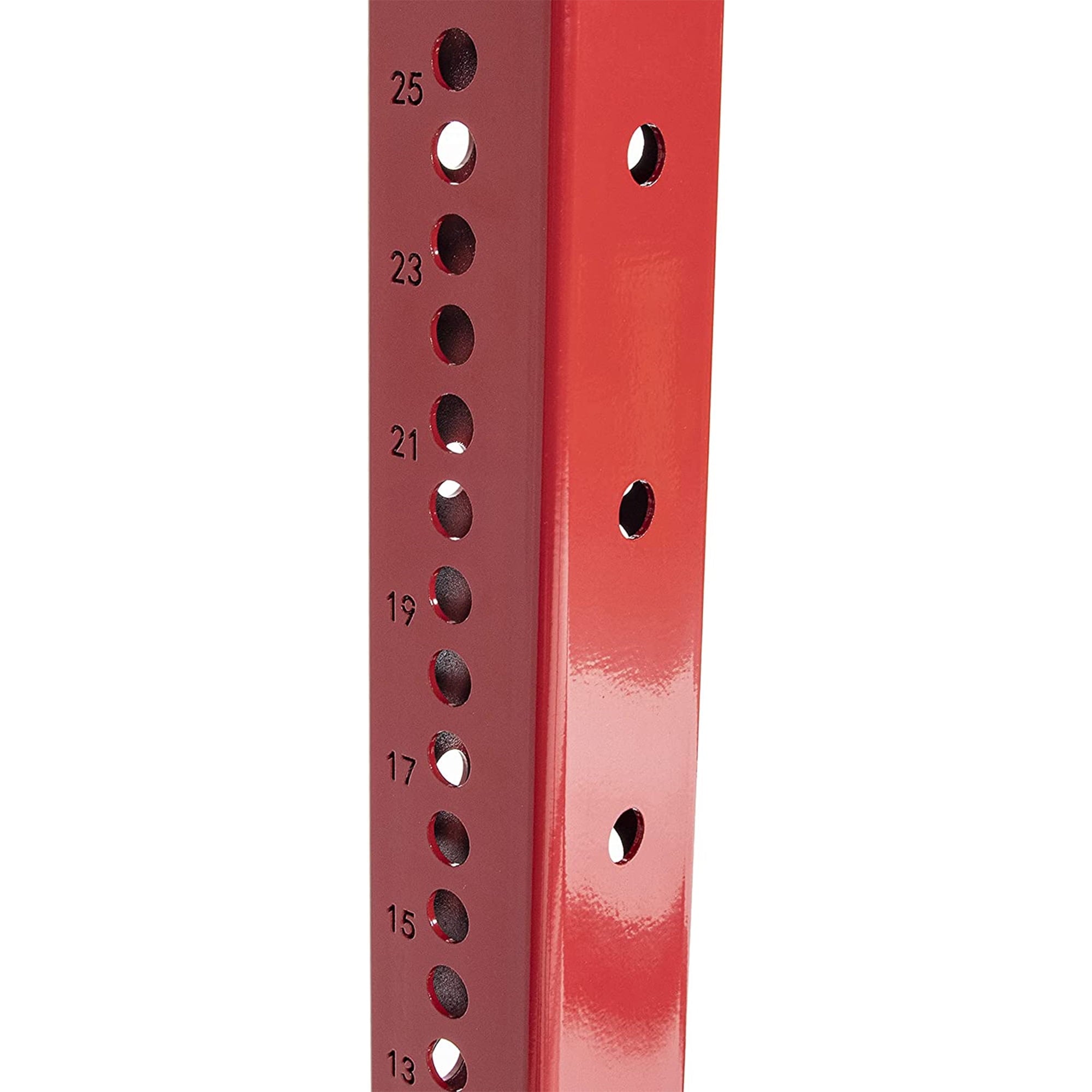 Signature Fitness 1,500 Lb Capacity 3 x 3 Inch Power Cage Squat Rack, Red