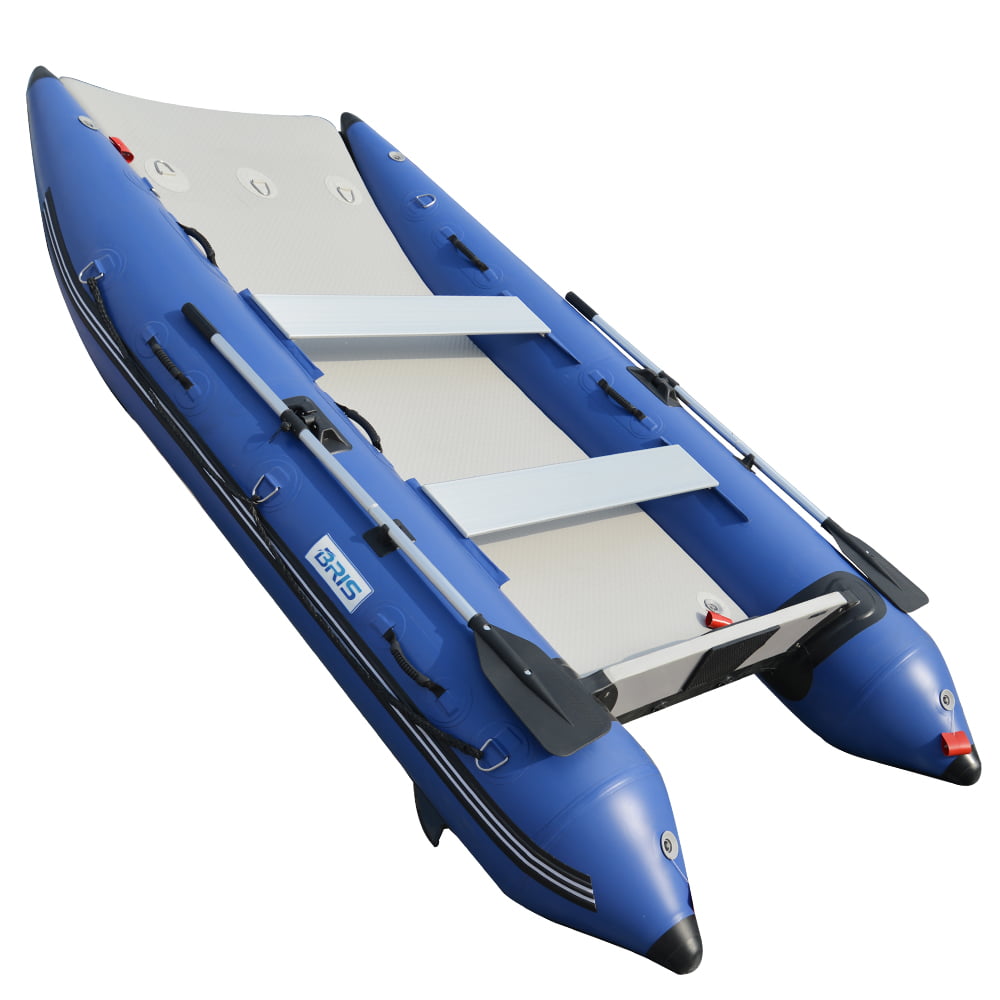BRIS 11 ft Inflatable Catamaran Inflatable Boat Dinghy Mini Cat Boat Blue