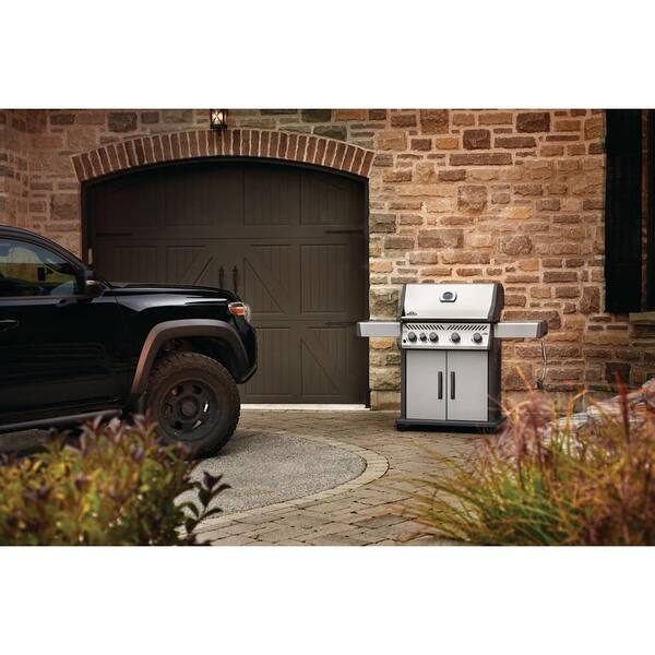 Rogue 4-Burner Propane Gas Grill with Infrared Side Burner in Stainless Steel