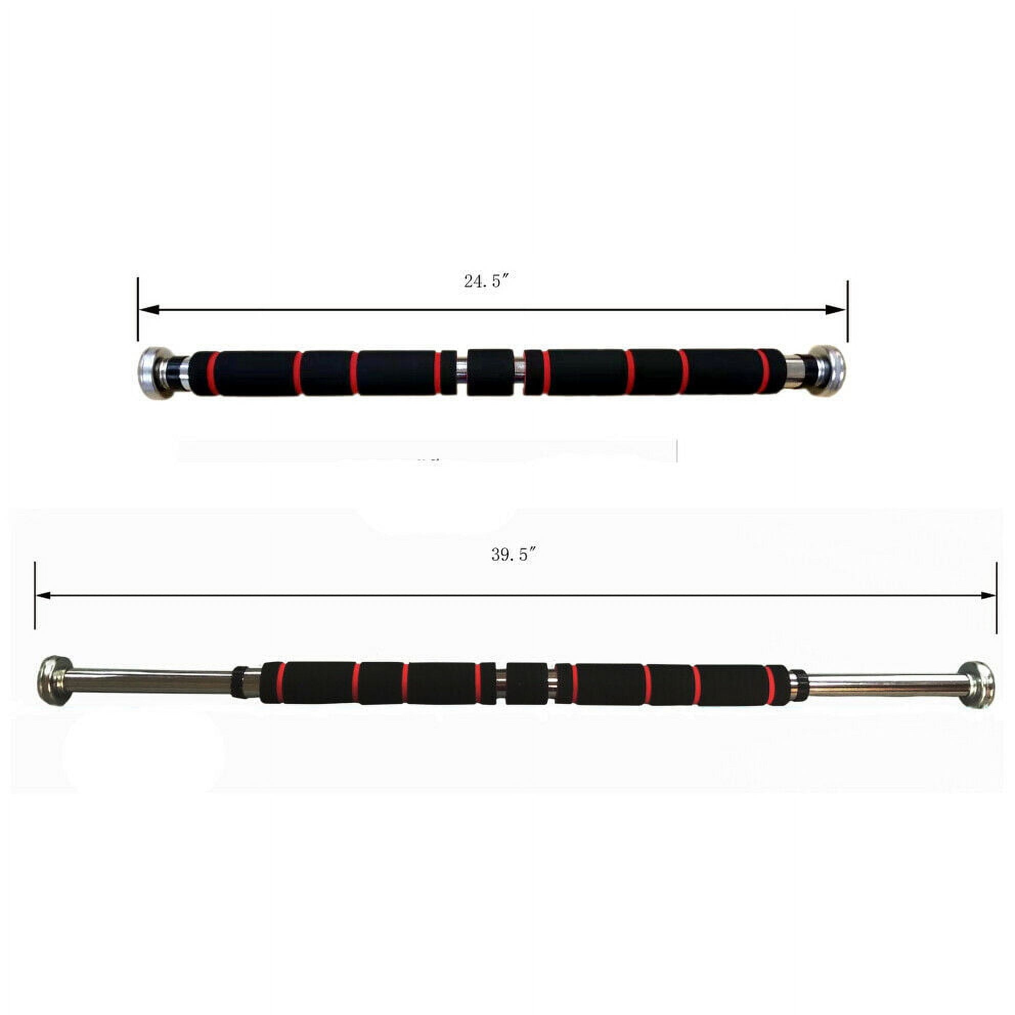 FixtureDisplays® Chin Up Bar Pull Up Bar Doorway Home Gym Exercise Strength Fitness Screw Fasten to Door Frame Twist Bar to Extend 18490