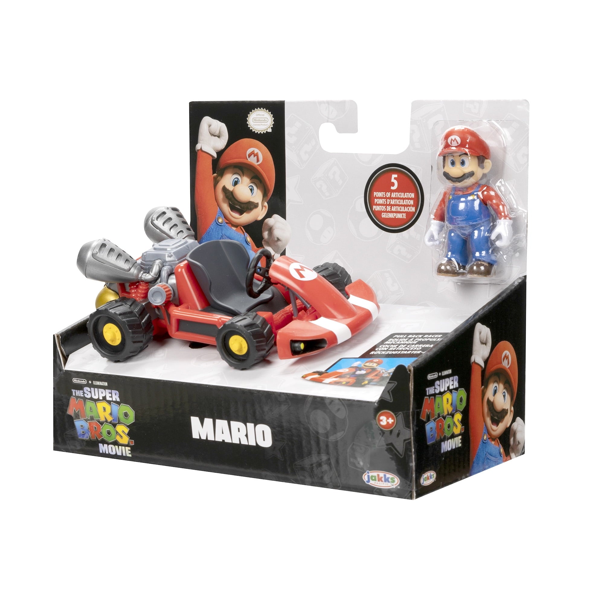 The Super Mario Bros. Movie 2.5 inch Mario Action Figure with Pull Back Racer