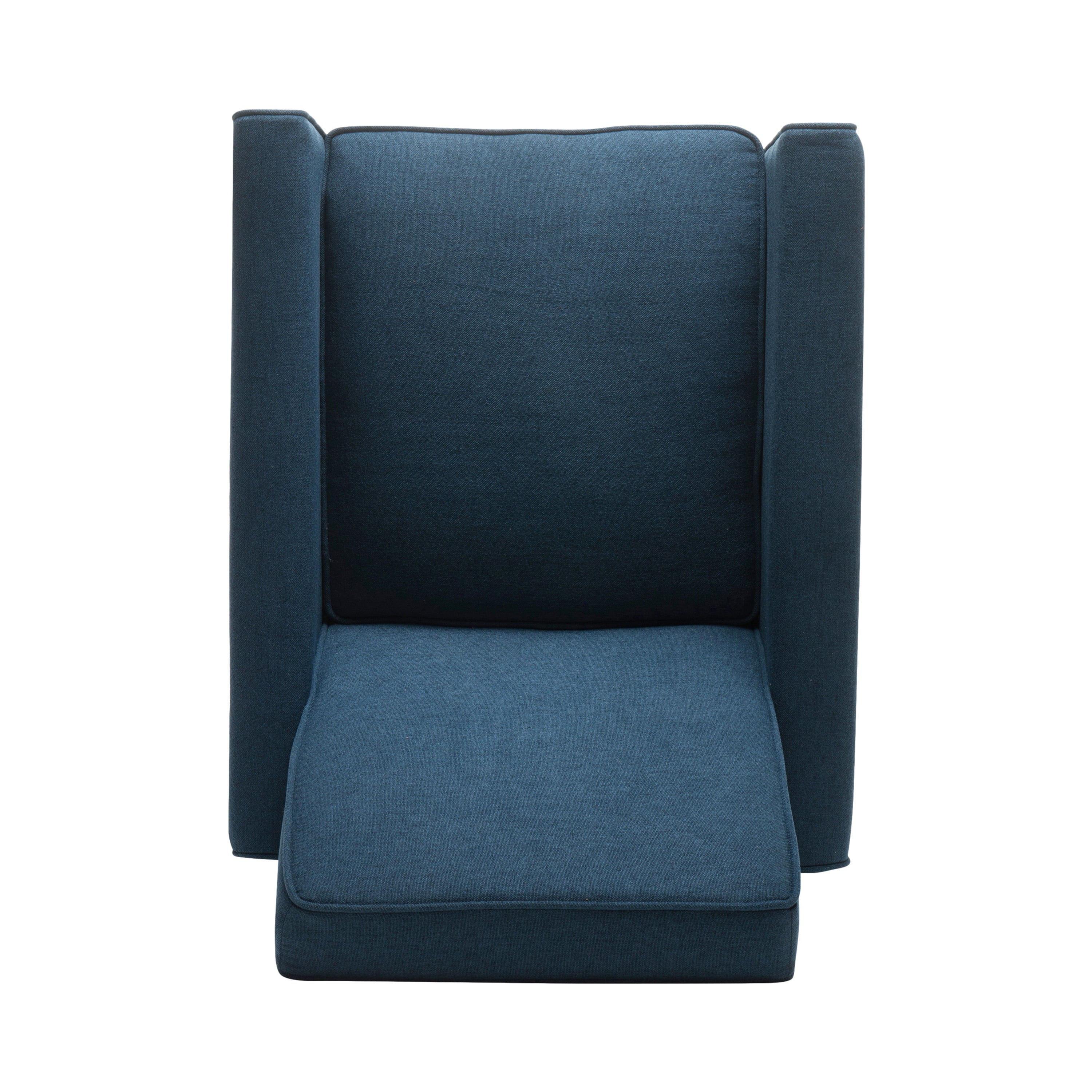 Noble House Jameson Fabric Recliner,Navy Blue and Dark Brown