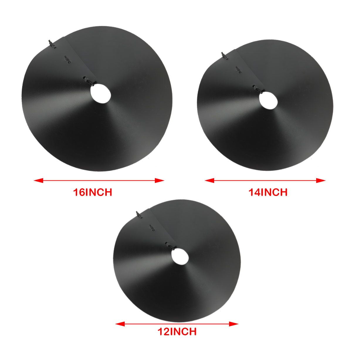 Luxtrada Wrap Around Squirrel Baffle,Universal Anti Rust Raccoon Proof Bird Feeder Station Protection Guard,12 inches Black