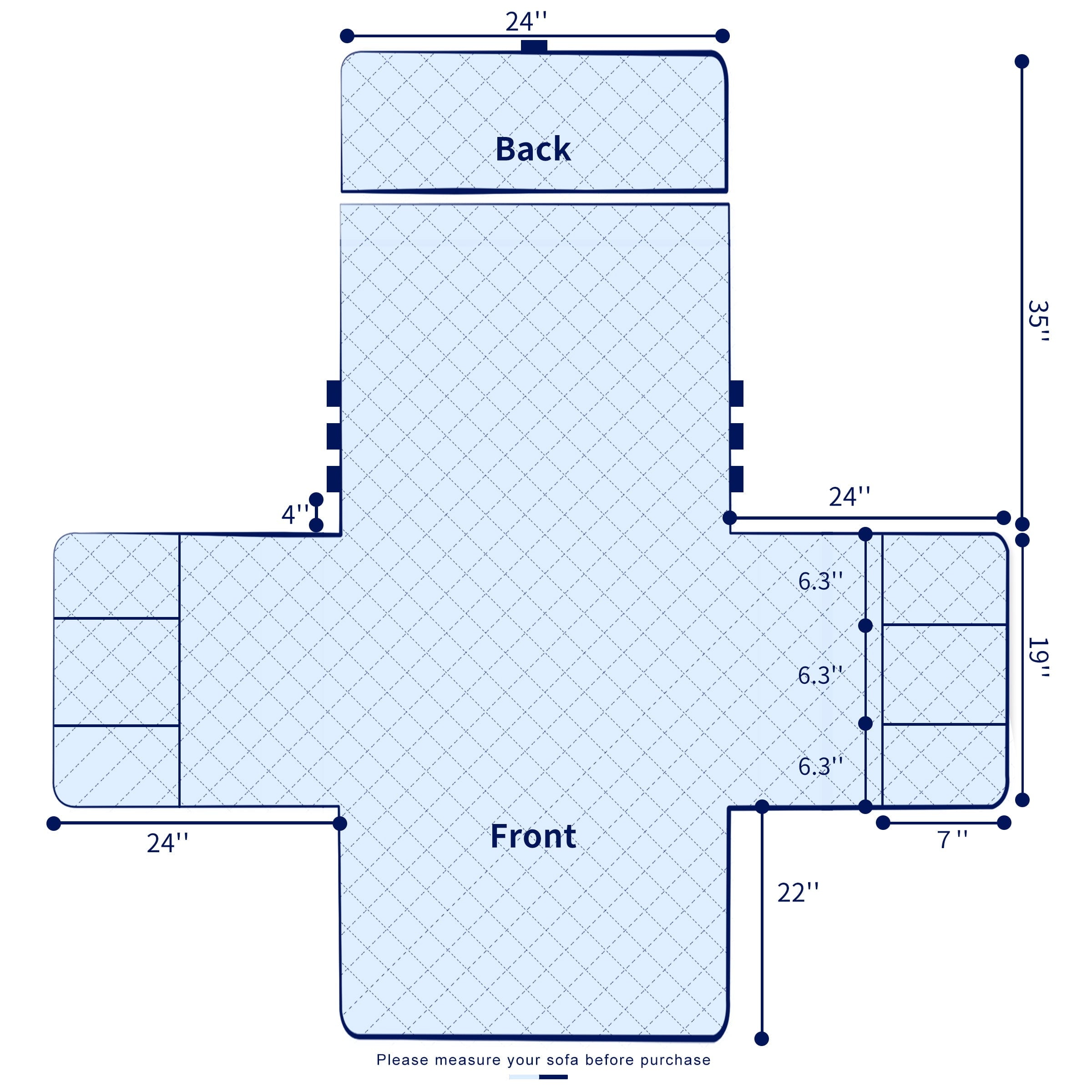 Subrtex Reversible Wing Chair Cover Wingback Armchair Slipcovers,Chocolate