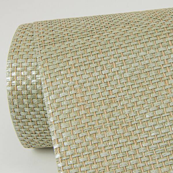 Yanyu Sage Paper Weave Grasscloth Wallpaper Sample