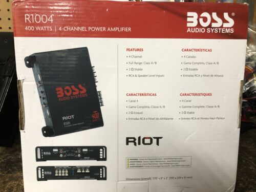 Boss Riot R1004 4 Channel 400 Watt Max Amplifier (New)