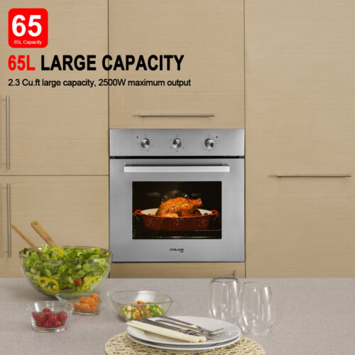 GASLAND Chef 24" Wall Oven 240V 2000W Stainless Steel Electric Grill Oven Roast