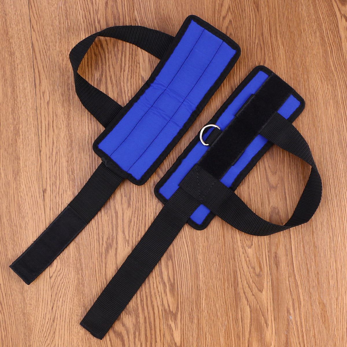 FRCOLOR 2pcs Ankle Strap Padded D-ring Ankle Cuffs for Gym Workouts Cable Machines Butt and Leg Weights Exercises (Blue)