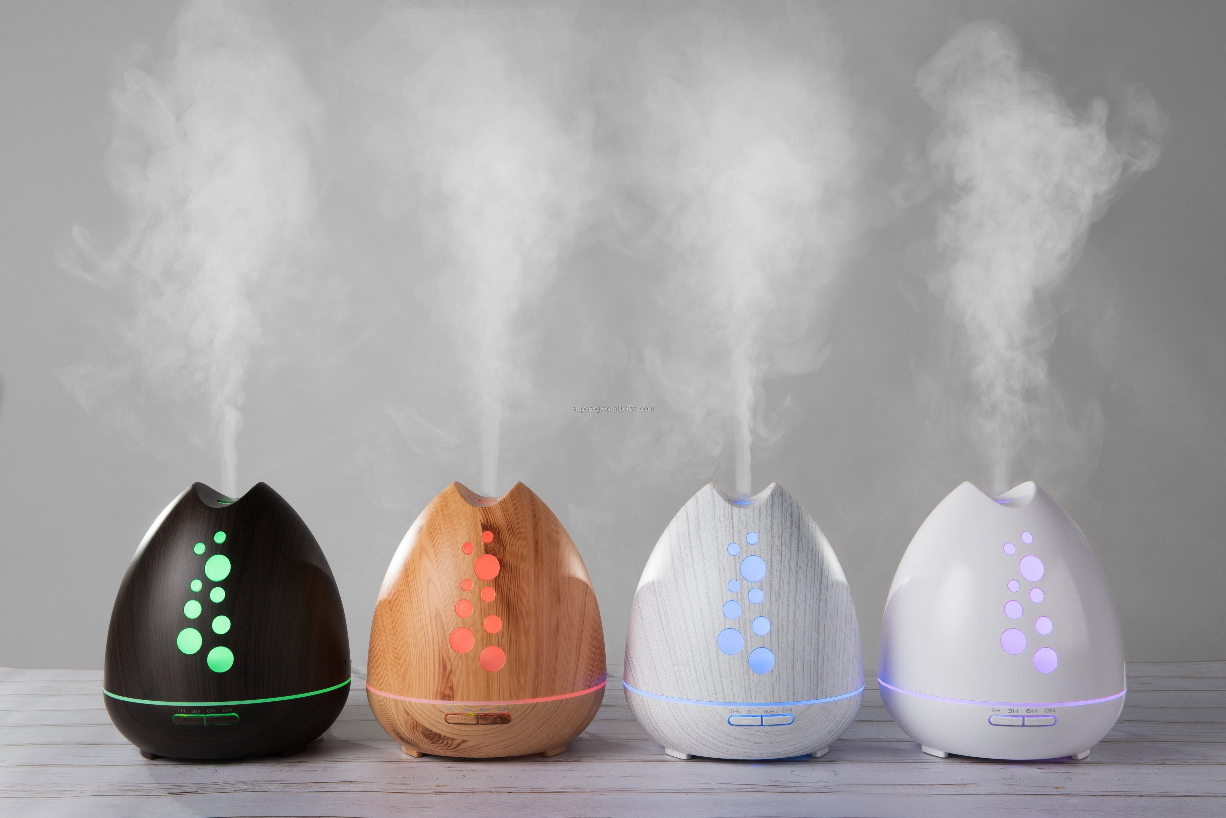 TGE Unique 400ML Essential Oil Diffuser Humidifier Bluetooth Music Speaker with Remote 7 Color LED Lights Auto Shut-off
