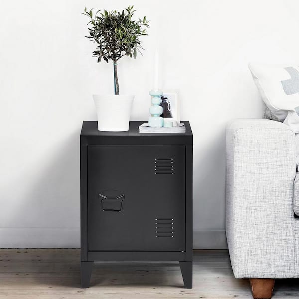 Graves 0-Drawer Black Nightstand (22.6 in. H x 15.9 in. W x 12 in. D)