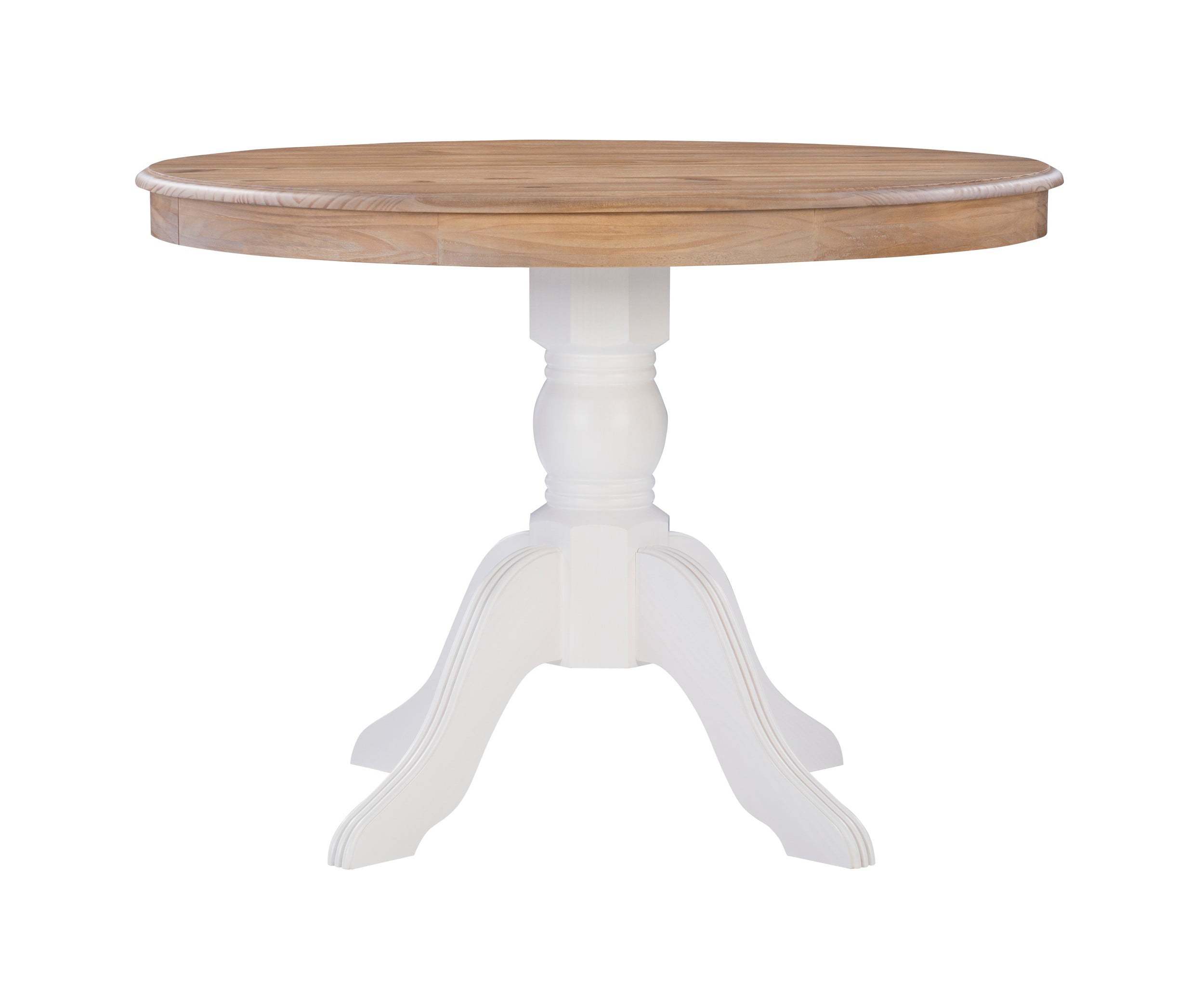 Linon Tobin  Pedestal Dining Table - Natural/White