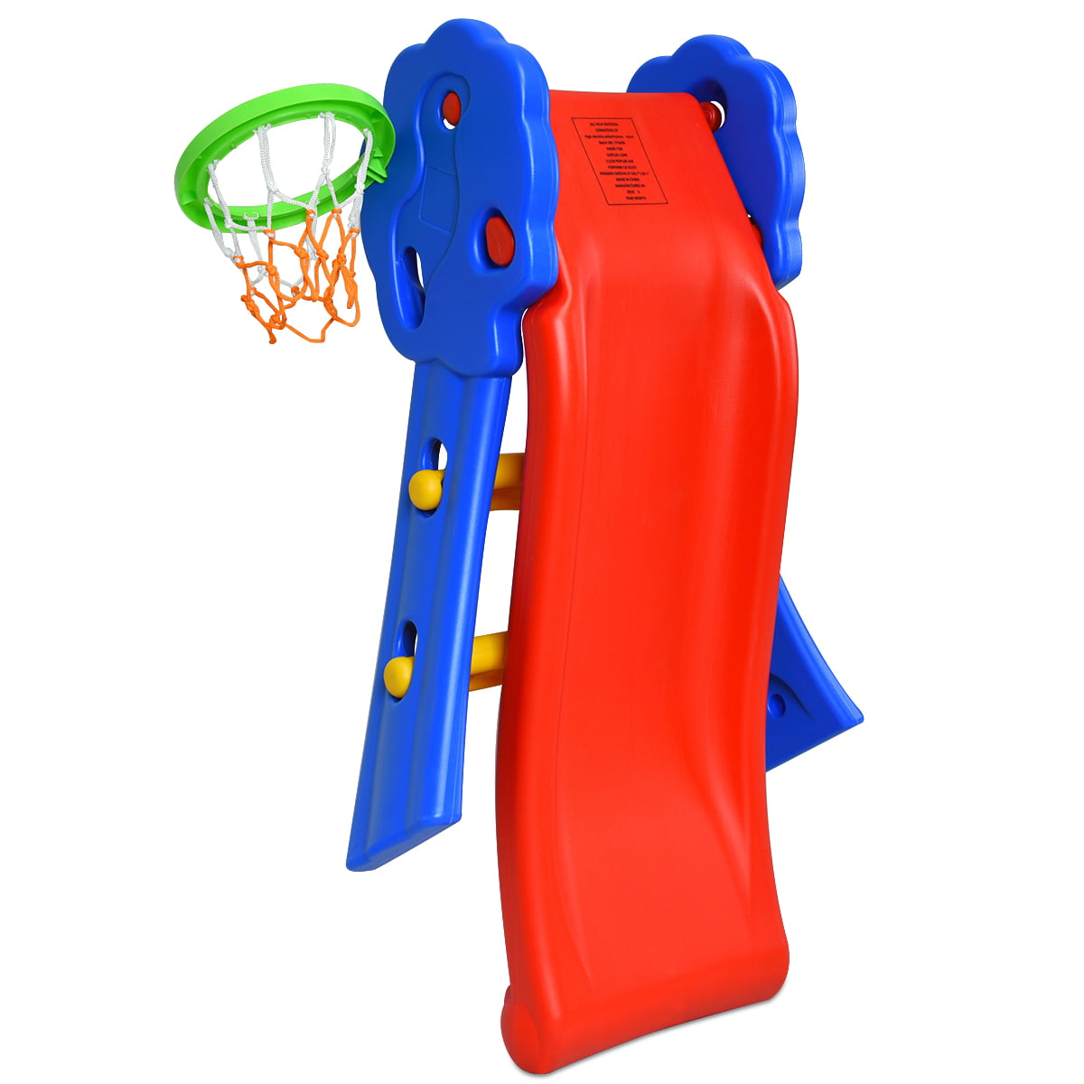 Costway Children Kids Toddlers Folding Slide W/Bask