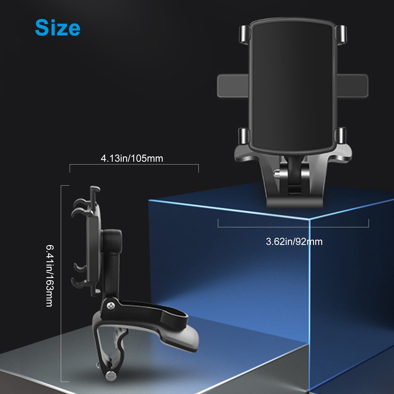 Car Phone Holder Mount, EEEkit Dashboard Phone Car Mount, 360 Degree Rotation Dashboard Cell Phone Holder, Cell Phone Car Clip Mount Stand Fit for iPhone, Galaxy Smartphones