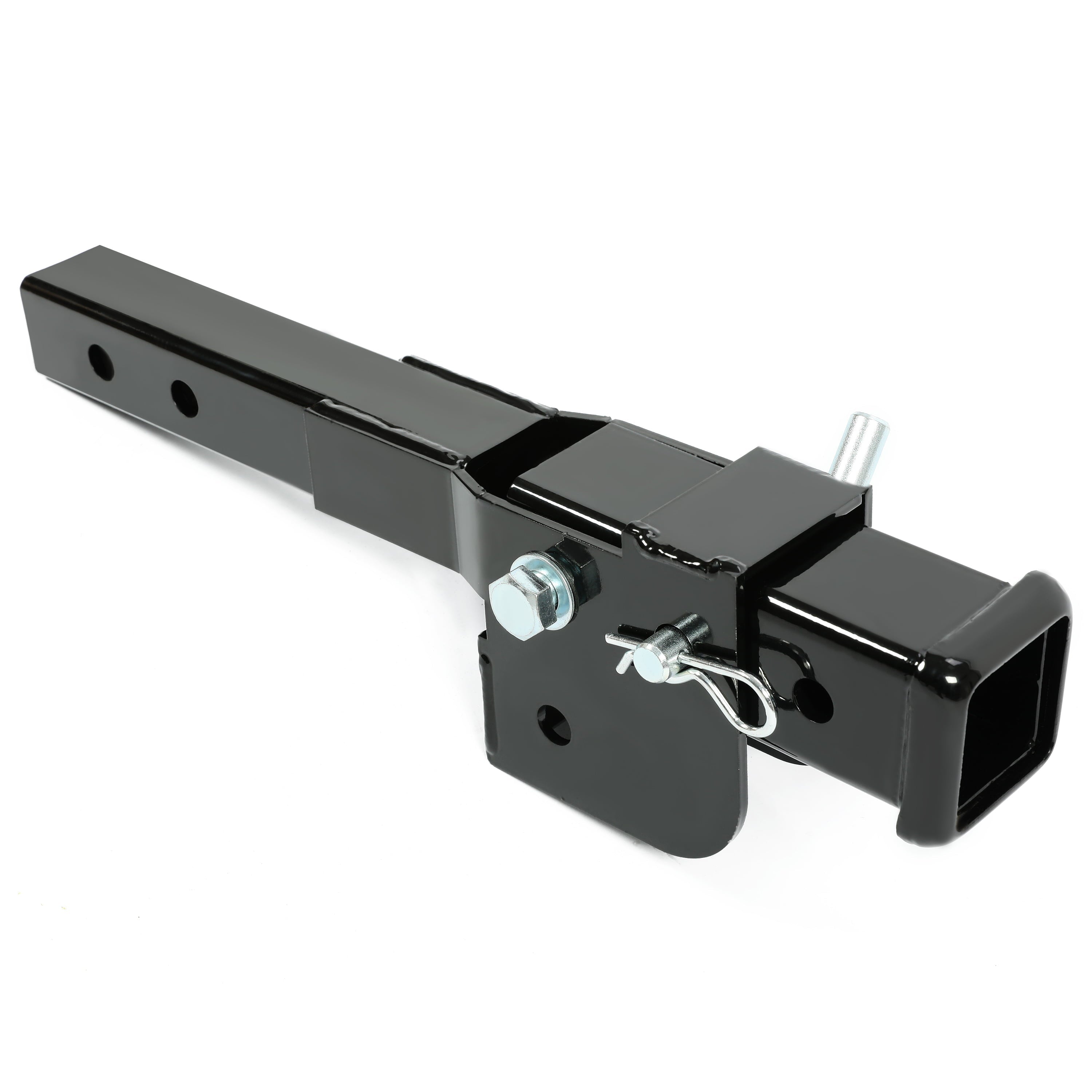 Kojem Folding 2” Trailer Hitch Mount Receiver Up to 500 Pounds Tongue Weight Wheelchair Cargo Carrier Steel Black