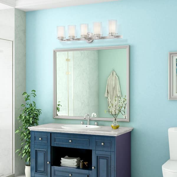 Manhattan 5 Light Brushed Nickel Bath Vanity