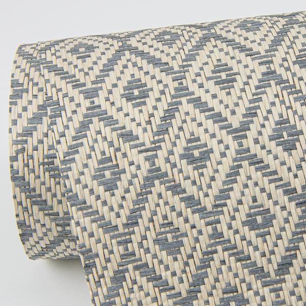 Hui Denim Paper Weave Grasscloth Non-Pasted Grass Cloth Wallpaper