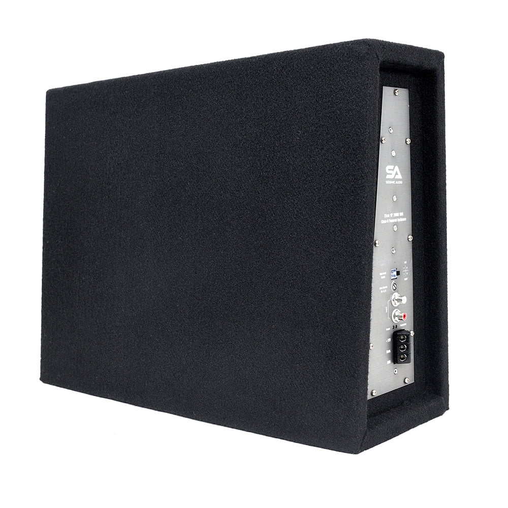 Seismic Audio - SA-SCE12-A - Powered 12 Inch 600 Watt Slim Shallow Mount Car & Truck Audio Subwoofer Enclosure