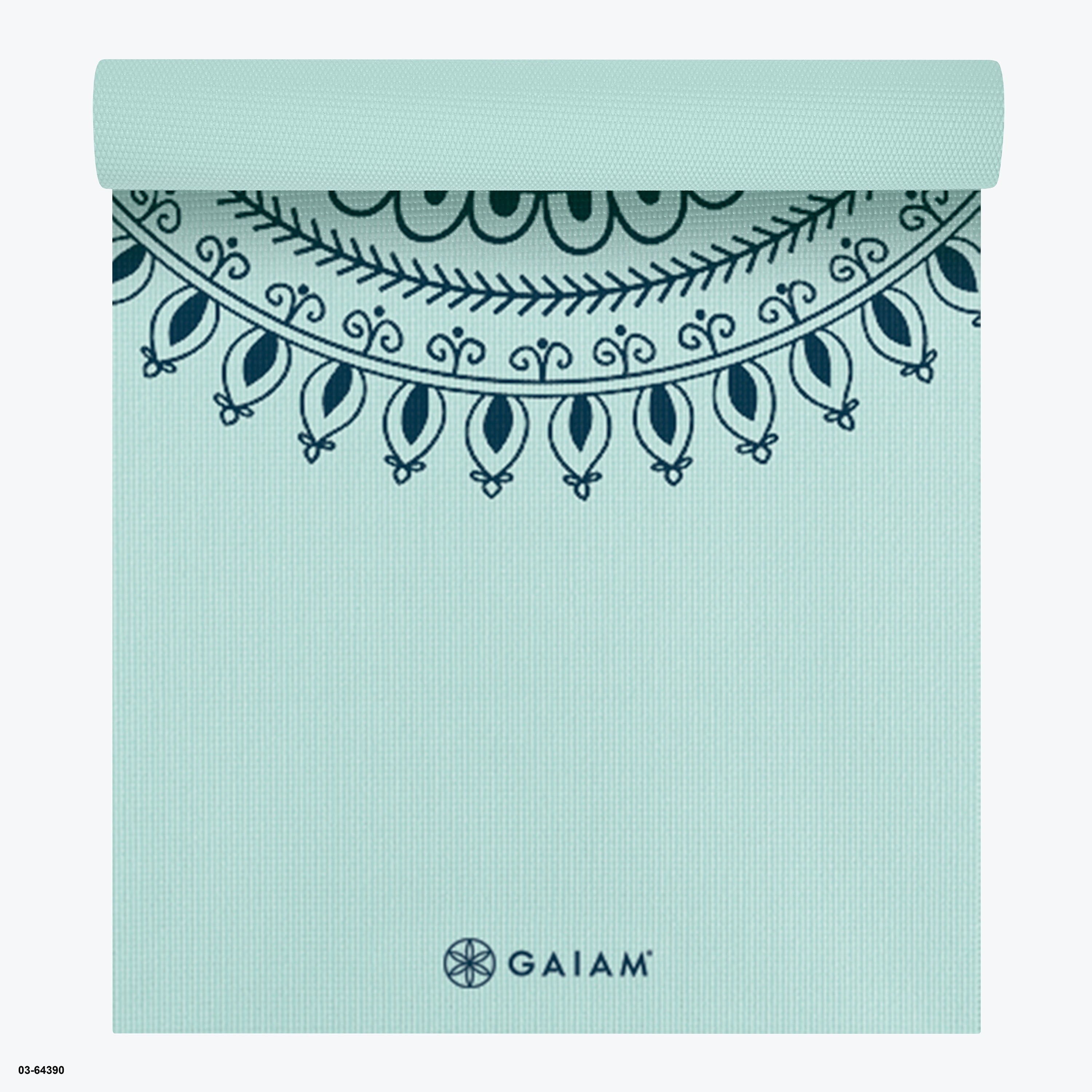Gaiam 5mm Printed Yoga Mat, Mint Marrakesh, PVC