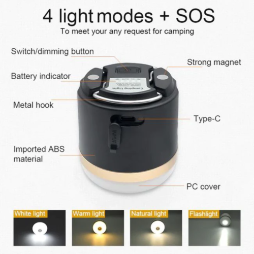 EcoFlow Camping Light Table Lamp, Magnetic, Hang, Handheld - SCLI-B