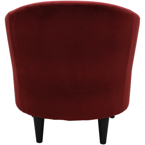 Microfiber Tub Accent Chair, Berry Red